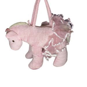 Toby & Company pink Ribbon Tutu Horse Overnight Bag